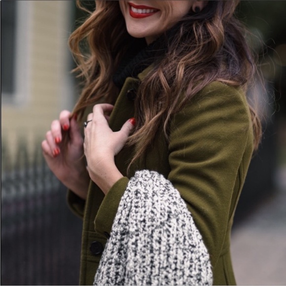 J. Crew Warm Olive Wool Lady Day Green thinsulate Coat 6 - Picture 5 of 15